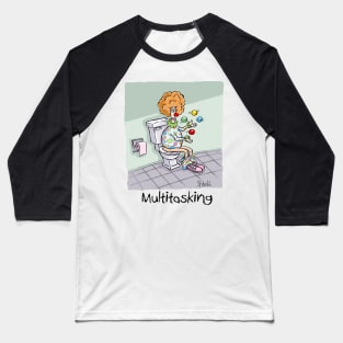 Multitasking Clown Baseball T-Shirt